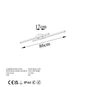 Lámpara de techo Umut-13297 oro metal 86 cmx5x 17 cm - 8683743823406