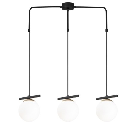 Lámpara de techo Üzüm-6281 blanco negro metal vidrio 81x15x127 cm