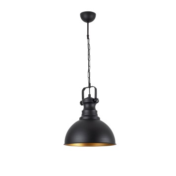 Lámpara de techo Sağlam-3710-1 negro metal madera diámetro 31x85 cm - 8683342388795