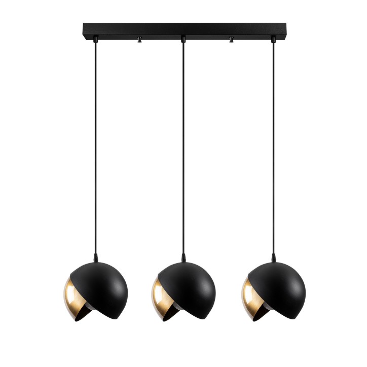 Lámpara de techo Berceste-252-S1 oro negro metal diámetro 70x114 cm