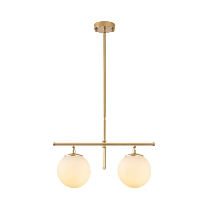 Lámpara de techo Roe-10765 oro brillante metal vidrio 52x15x36-76 cm