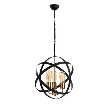 Lámpara de techo Gezegen-4843 negro oro metal diámetro 40x90 cm - 8681875494372