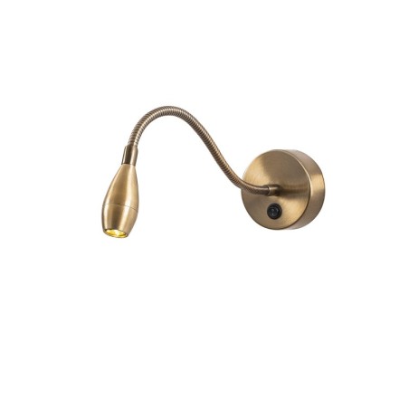 Lámpara de pared Reading-3252 oro cobrizo metal 8x38x15 cm