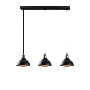 Lámpara de techo VARZAN-10860 negro oro cobrizo metal 70x21x117 cm - 8683342835763