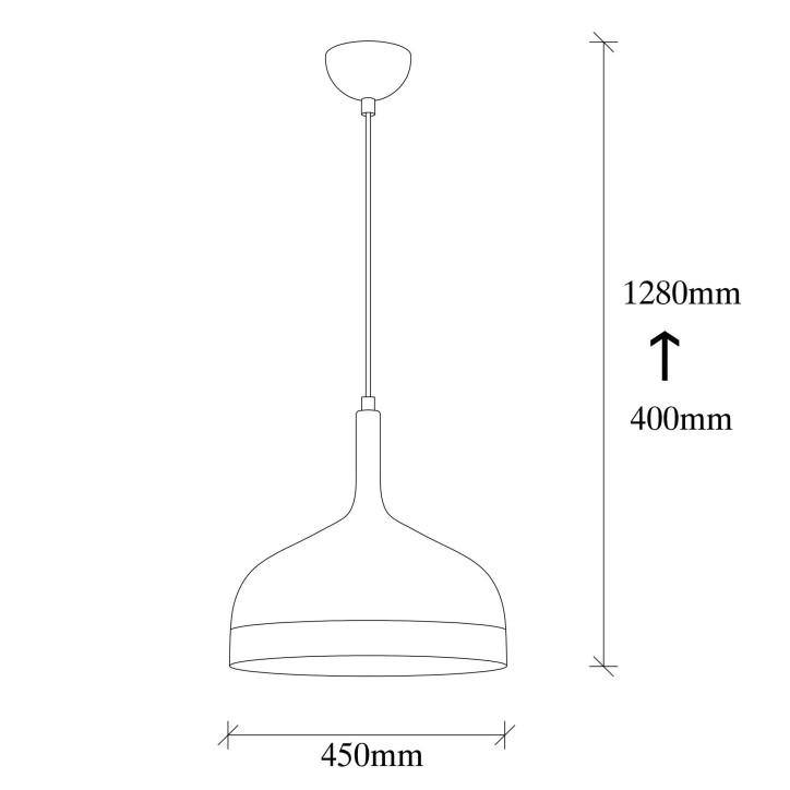 Lámpara de techo Sağlam-3724 oro blanco metal diámetro 30x128 cm