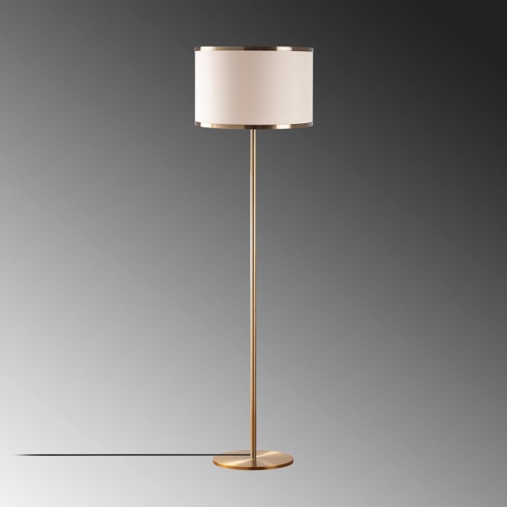 Lámpara de pie Way-11612 oro cobrizo metal vidrio 40x40x156