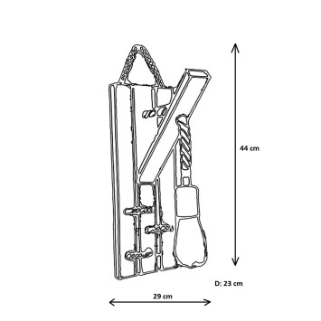 Lámpara de pared Ahşap Aplik 19 nogal pino 29x45x23 cm - 8681875214550