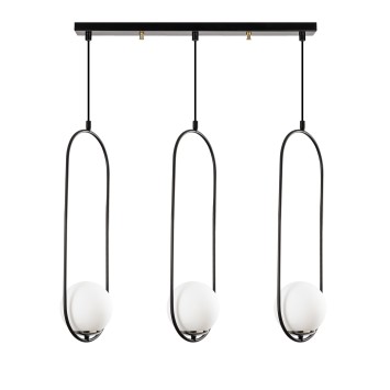 Lámpara de techo Mudoni-MR-936 negro metal vidrio 70x15x146 cm - 8681875649215