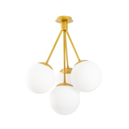 Lámpara de techo Mudoni-MR-950 oro metal vidrio diámetro 57x66 cm