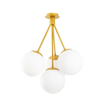 Lámpara de techo Mudoni-MR-950 oro metal vidrio diámetro 57x66 cm - 8681875648430