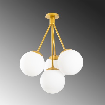 Lámpara de techo Mudoni-MR-950 oro metal vidrio diámetro 57x66 cm - 8681875648430