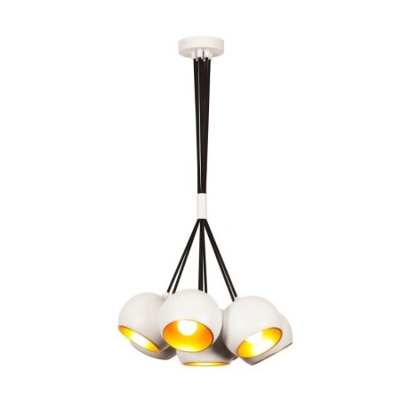 Lámpara de techo Sivani-MR-628 oro blanco metal diámetro 45x108 cm