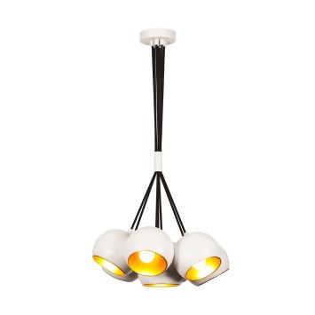 Lámpara de techo Sivani-MR-628 oro blanco metal diámetro 45x108 cm - 8681875637816