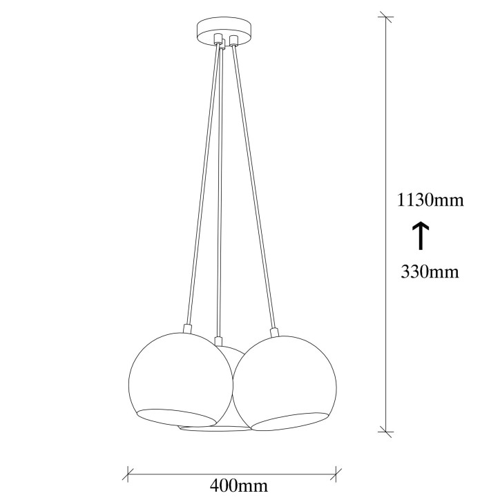 Lámpara de techo Sivani-MR-995 oro cobrizo metal diámetro 40x113 cm