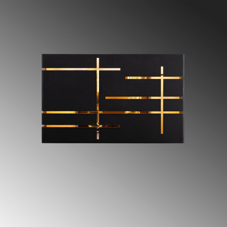 Lámpara de pared 622-A negro metal 35x10x22 cm