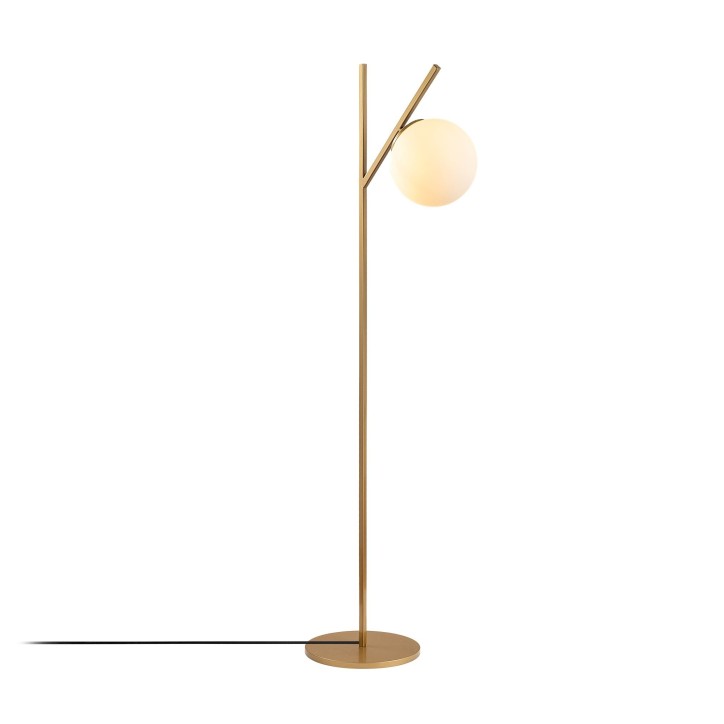 Lámpara de pie Fork-13028 oro metal vidrio 31x45x152 cm