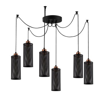 Lámpara de techo Amasra-N-980 bronce negro metal 130x10x114 cm - 8681875574043