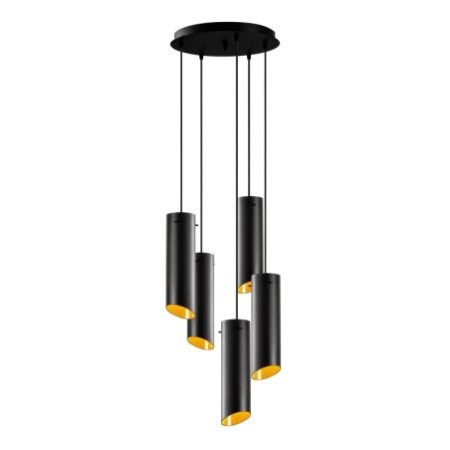 Lámpara de techo Sivani-MR-981 amarillo negro metal diámetro 45x114 cm