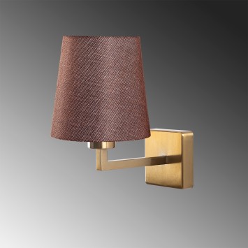 Lámpara de pared Profil-4653 oro marrón hierro tela 18x24x30 cm - 8681875494198