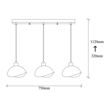 Lámpara de techo Sivani-MR-985 negro metal 75x15x112 cm - 8681875648812