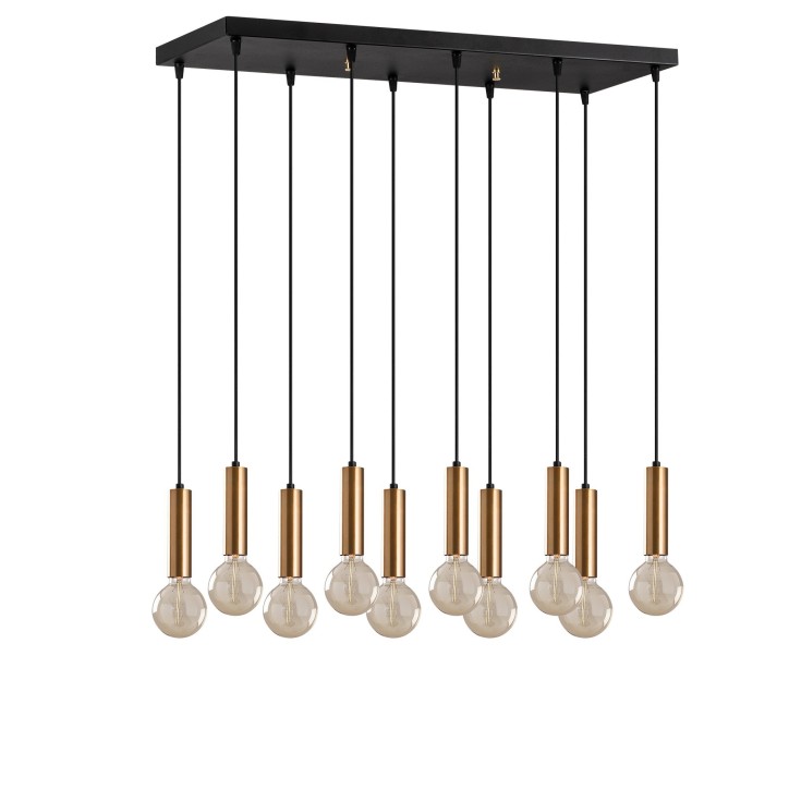 Lámpara de techo Tempo-6037 oro cobrizo metal 75x24x136 cm