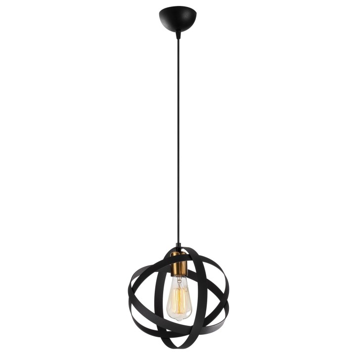 Lámpara de techo Gezegen-6101 negro oro cobrizo metal diámetro 25x121 cm