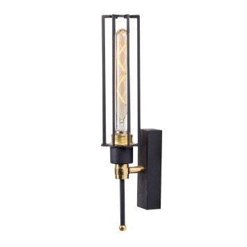 Lámpara de pared Fellini-MR-876 oro negro metal 8x10x36 cm - 8681875642780