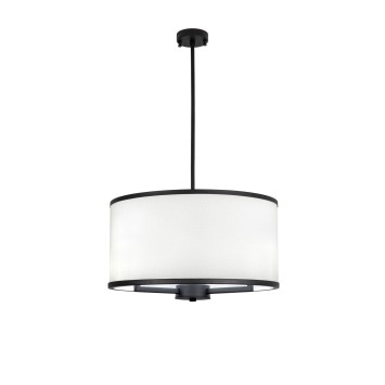 Lámpara de techo WAY-11651 blanco negro metal tela 50x50x84 cm - 8683342835930