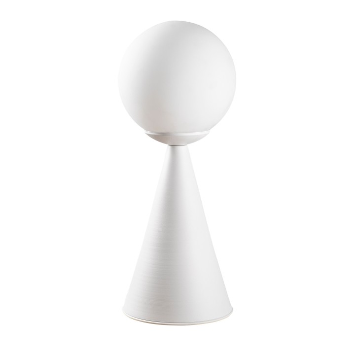 Lámpara de mesa Gondol-5042 blanco metal vidrio 19x19x43 cm