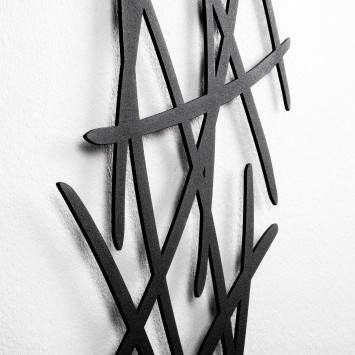 Lámpara de pared Asaf-6988 blanco negro metal tela 15x28x62 cm - 8681875580600