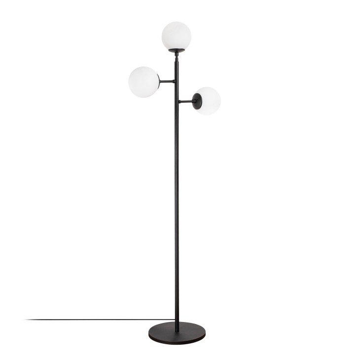 Lámpara de pie Atmaca-10300 blanco negro metal vidrio 57x22x163 cm