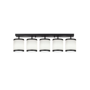 Lámpara de techo WAY-11641 blanco negro metal tela 84x20x21 cm - 8683342835916