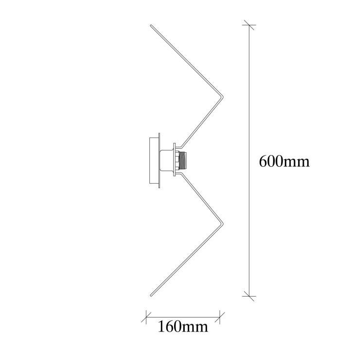 Lámpara de pared Istanbul-701-A cobre metal 60x60x16 cm