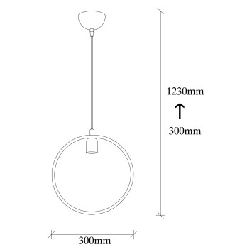 Lámpara de techo Geonni-MR-643 negro metal 30x6x123 cm - 8681875637595