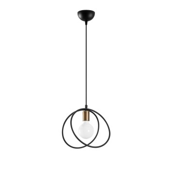 Lámpara de techo Circle-2876 negro metal 24x24x123 cm - 8681875989885