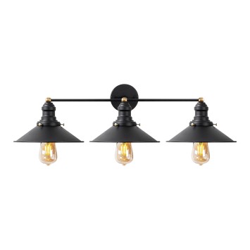 Lámpara de pared Conical-12185 negro oro cobrizo metal 75x27x20 cm - 8683743012664