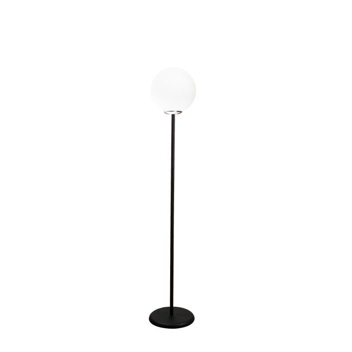 Lámpara de pie Lik-4076 blanco negro metal vidrio 30x30x155 cm