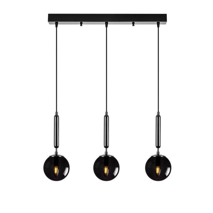 Lámpara de techo KING-11454 negro metal vidrio 62x15x134 cm