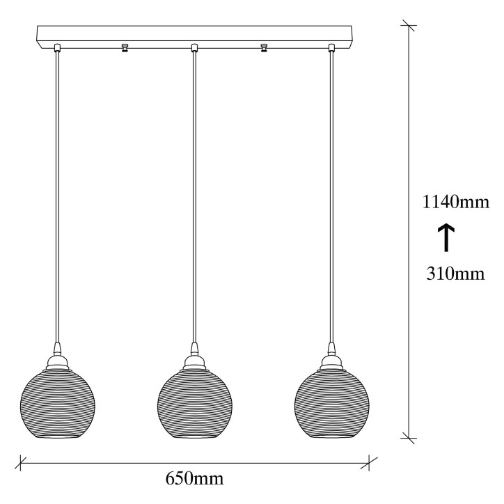 Lámpara de techo Smoked-033 humo metal vidrio 65x65x114 cm