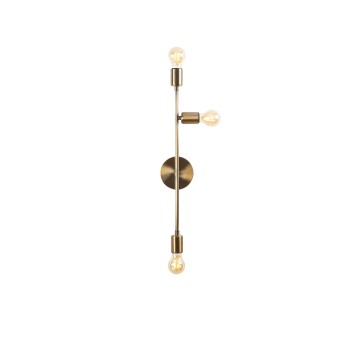 Lámpara de pared Bedside-3170 oro cobrizo hierro 15x15x65 cm - 8681875944457