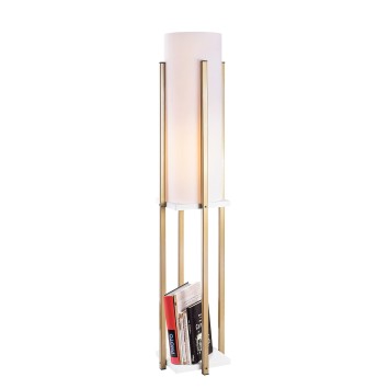 Lámpara de pie 7133-White, Gold oro blanco metal diámetro 20x64 cm - 8683342852326