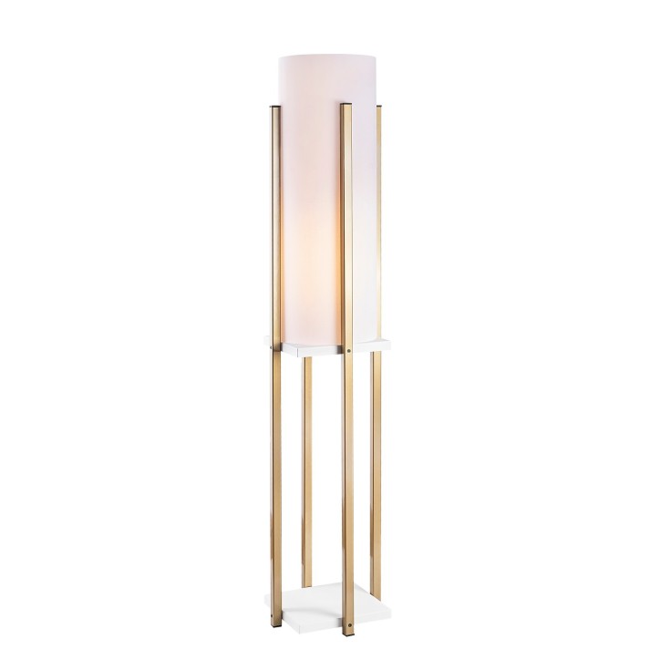 Lámpara de pie 7133-White, Gold oro blanco metal diámetro 20x64 cm