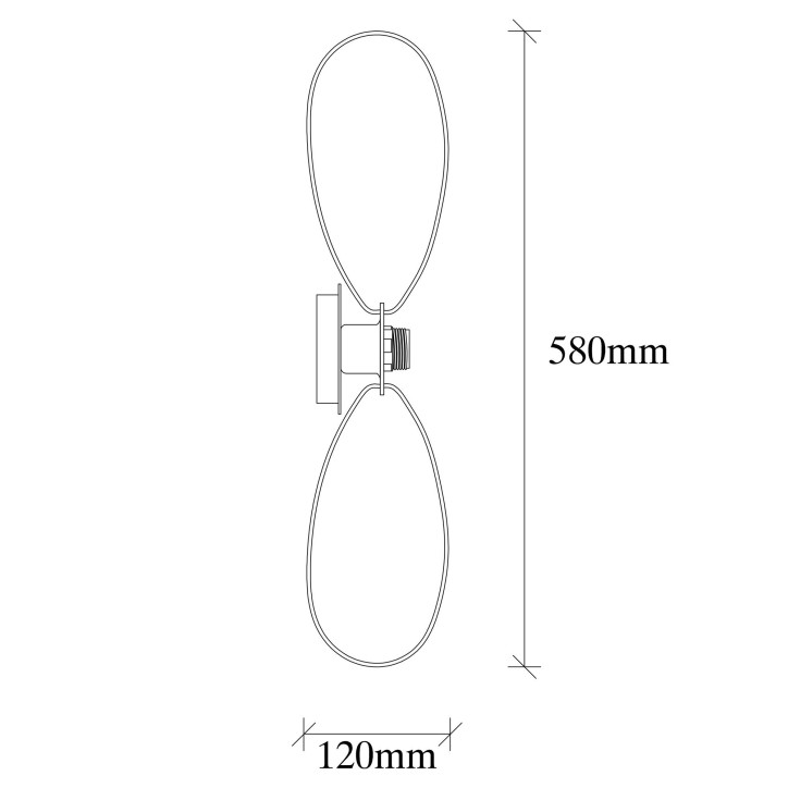 Lámpara de pared Hemdem-707-A WHITE blanco metal 58x12x58 cm