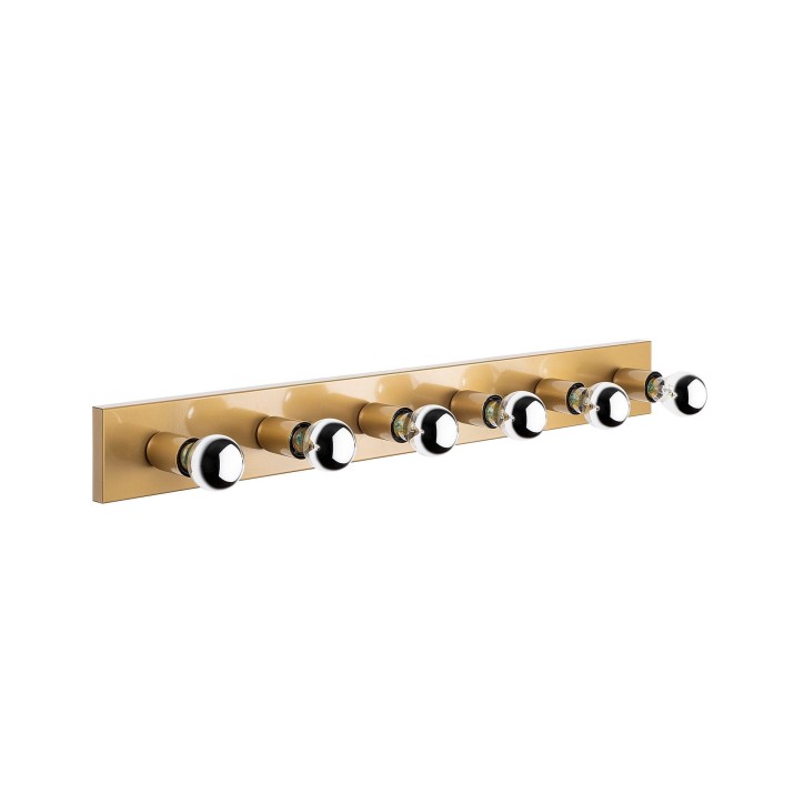 Lámpara de pared Mirro-12237 oro metal vidrio 10x10x91