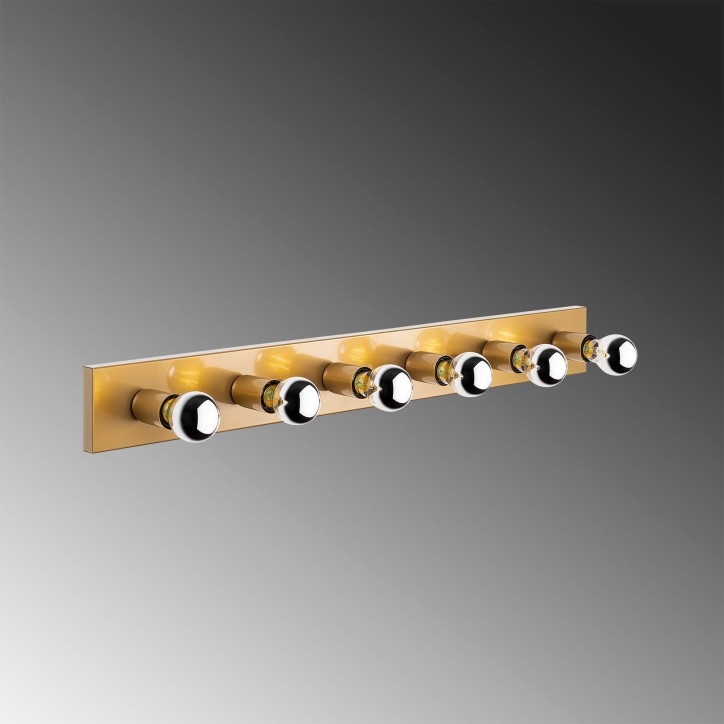 Lámpara de pared Mirro-12237 oro metal vidrio 10x10x91