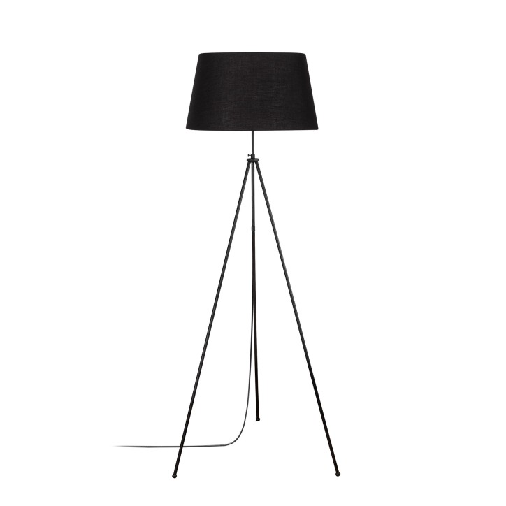 Lámpara de pie Tripod-4051 negro metal 65x65x165 cm