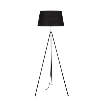 Lámpara de pie Tripod-4051 negro metal 65x65x165 cm - 8681875944259