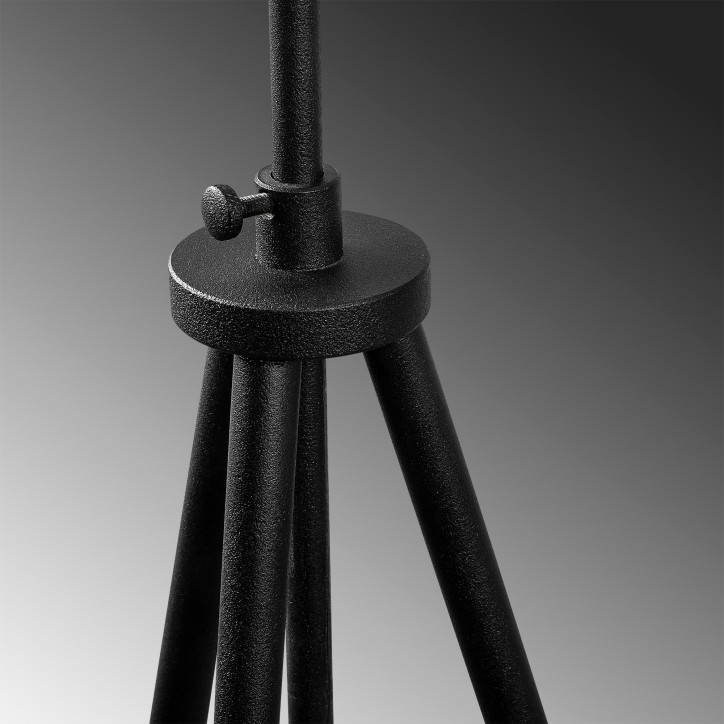 Lámpara de pie Tripod-4051 negro metal 65x65x165 cm