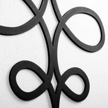 Lámpara de pared Asaf-6990 blanco negro metal tela 15x28x62 cm - 8681875580624