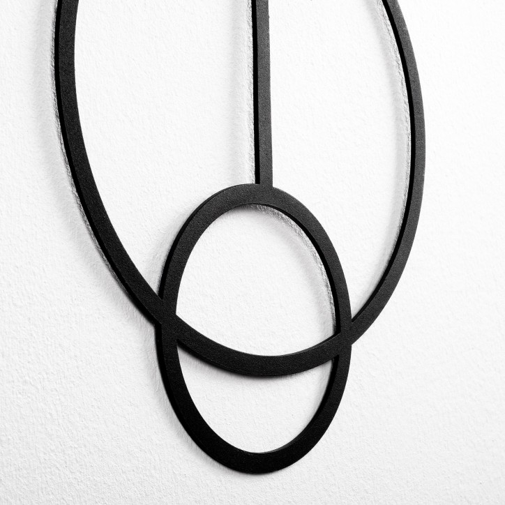 Lámpara de pared Asaf-6983 blanco negro metal tela 15x24x52 cm